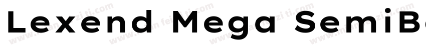 Lexend Mega SemiBold字体转换